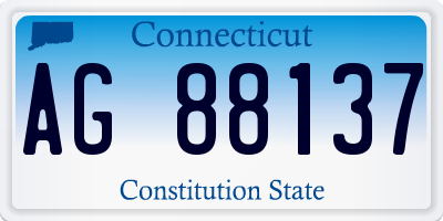 CT license plate AG88137