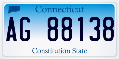 CT license plate AG88138
