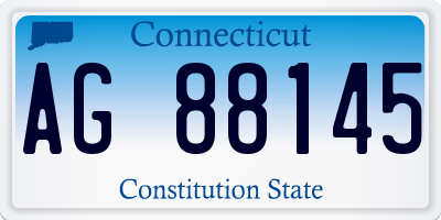CT license plate AG88145