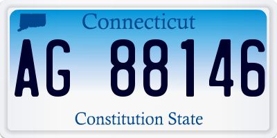 CT license plate AG88146