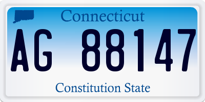 CT license plate AG88147