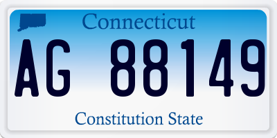 CT license plate AG88149