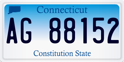 CT license plate AG88152