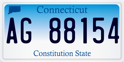CT license plate AG88154
