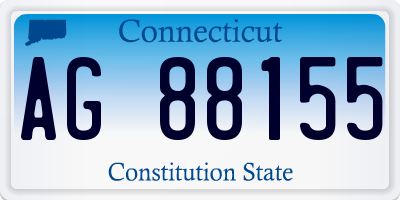 CT license plate AG88155