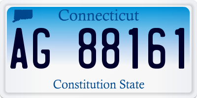 CT license plate AG88161