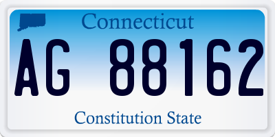 CT license plate AG88162