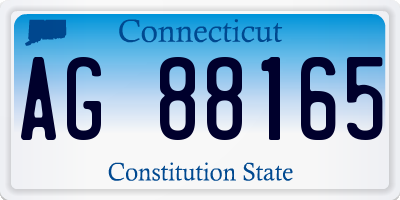 CT license plate AG88165
