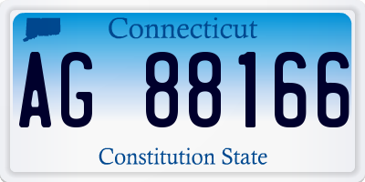 CT license plate AG88166