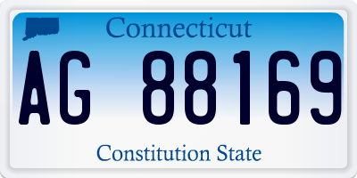 CT license plate AG88169