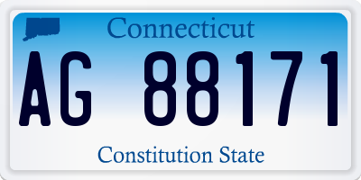 CT license plate AG88171