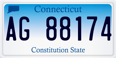 CT license plate AG88174