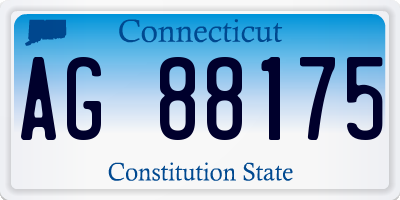 CT license plate AG88175