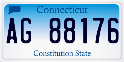 CT license plate AG88176