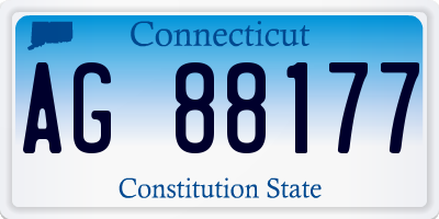 CT license plate AG88177