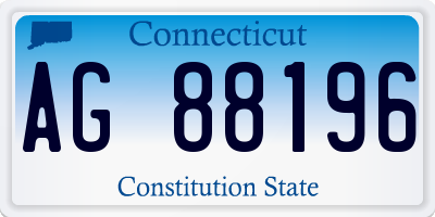 CT license plate AG88196