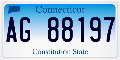 CT license plate AG88197