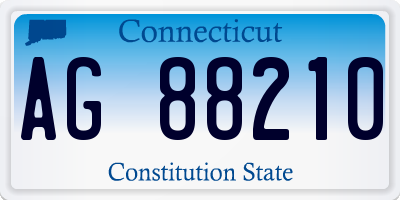 CT license plate AG88210