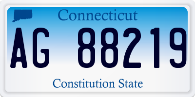 CT license plate AG88219
