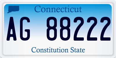 CT license plate AG88222