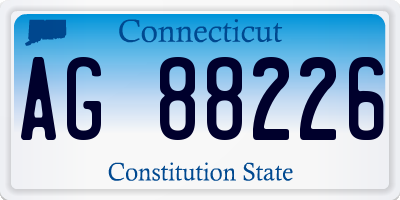 CT license plate AG88226