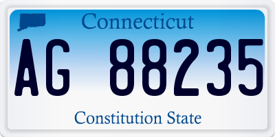 CT license plate AG88235
