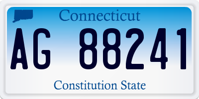 CT license plate AG88241