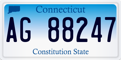 CT license plate AG88247