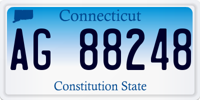 CT license plate AG88248