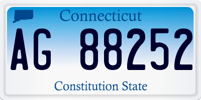 CT license plate AG88252