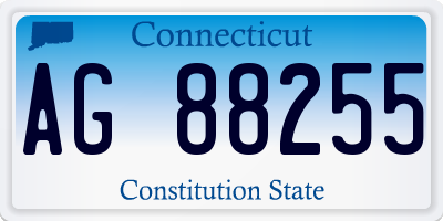 CT license plate AG88255
