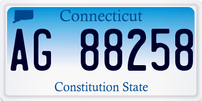 CT license plate AG88258