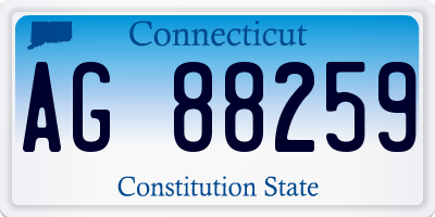 CT license plate AG88259