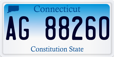 CT license plate AG88260