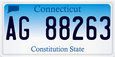CT license plate AG88263