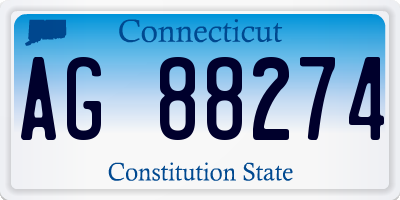 CT license plate AG88274