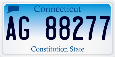 CT license plate AG88277