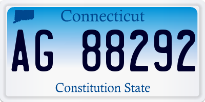 CT license plate AG88292
