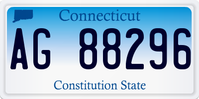 CT license plate AG88296