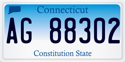 CT license plate AG88302