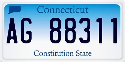 CT license plate AG88311