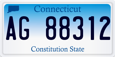 CT license plate AG88312