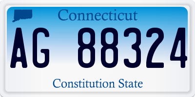 CT license plate AG88324