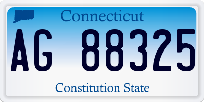 CT license plate AG88325