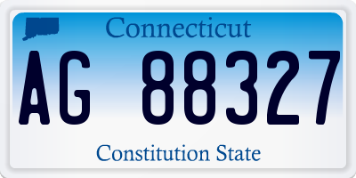 CT license plate AG88327