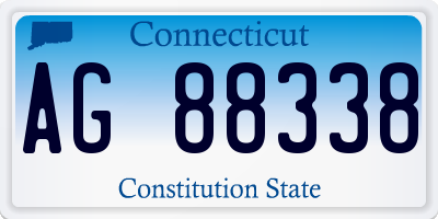 CT license plate AG88338