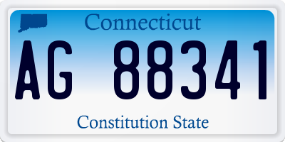 CT license plate AG88341