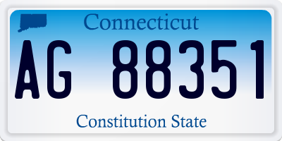 CT license plate AG88351