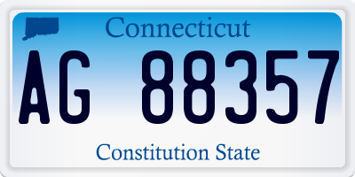 CT license plate AG88357
