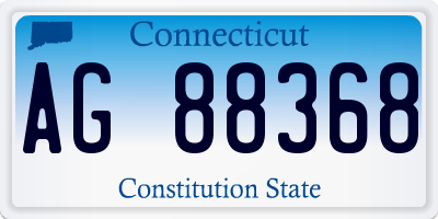 CT license plate AG88368
